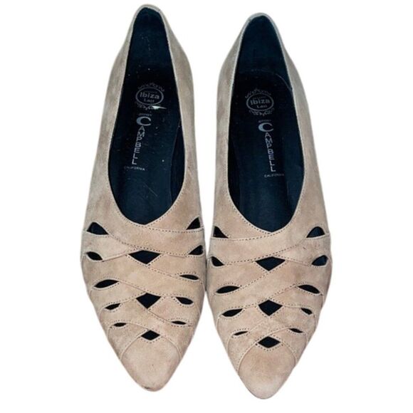 Jeffrey Campbell Handmade Ibiza Last Tan Suede Leather Pump Shoes Womens Size 9 - Picture 1 of 11